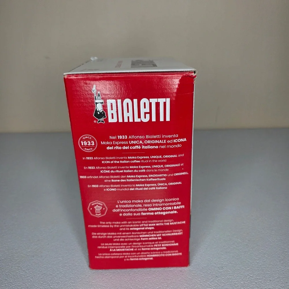 NEW Bialetti Moka Express Espresso Maker 6-Cup Silver Aluminum Coffee Pot